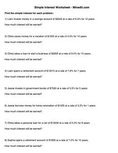 Simple Interest Worksheet